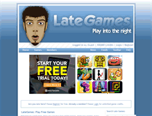 Tablet Screenshot of lategames.com